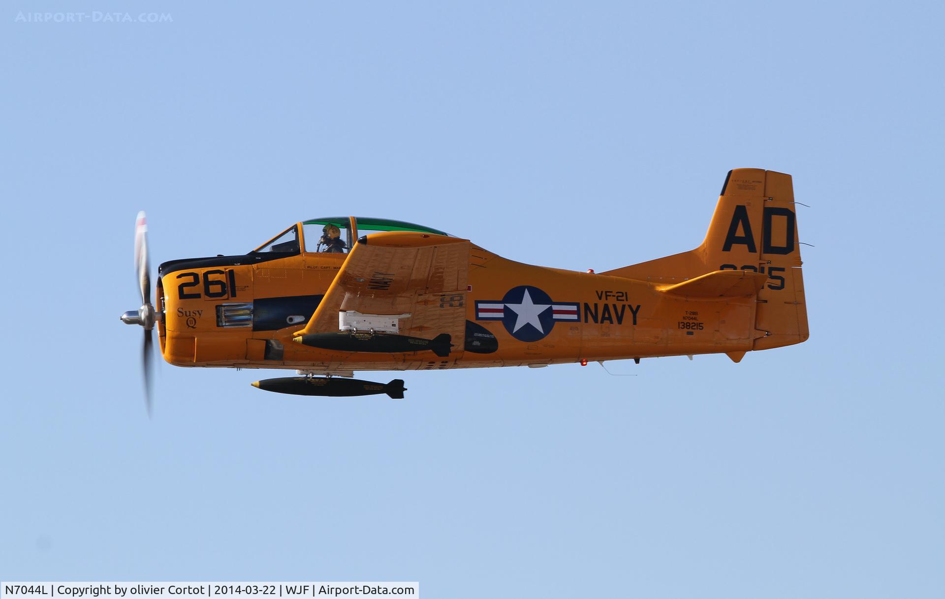 N7044L, 1955 North American T-28B Trojan C/N 200-286 (138215), LA county airshow