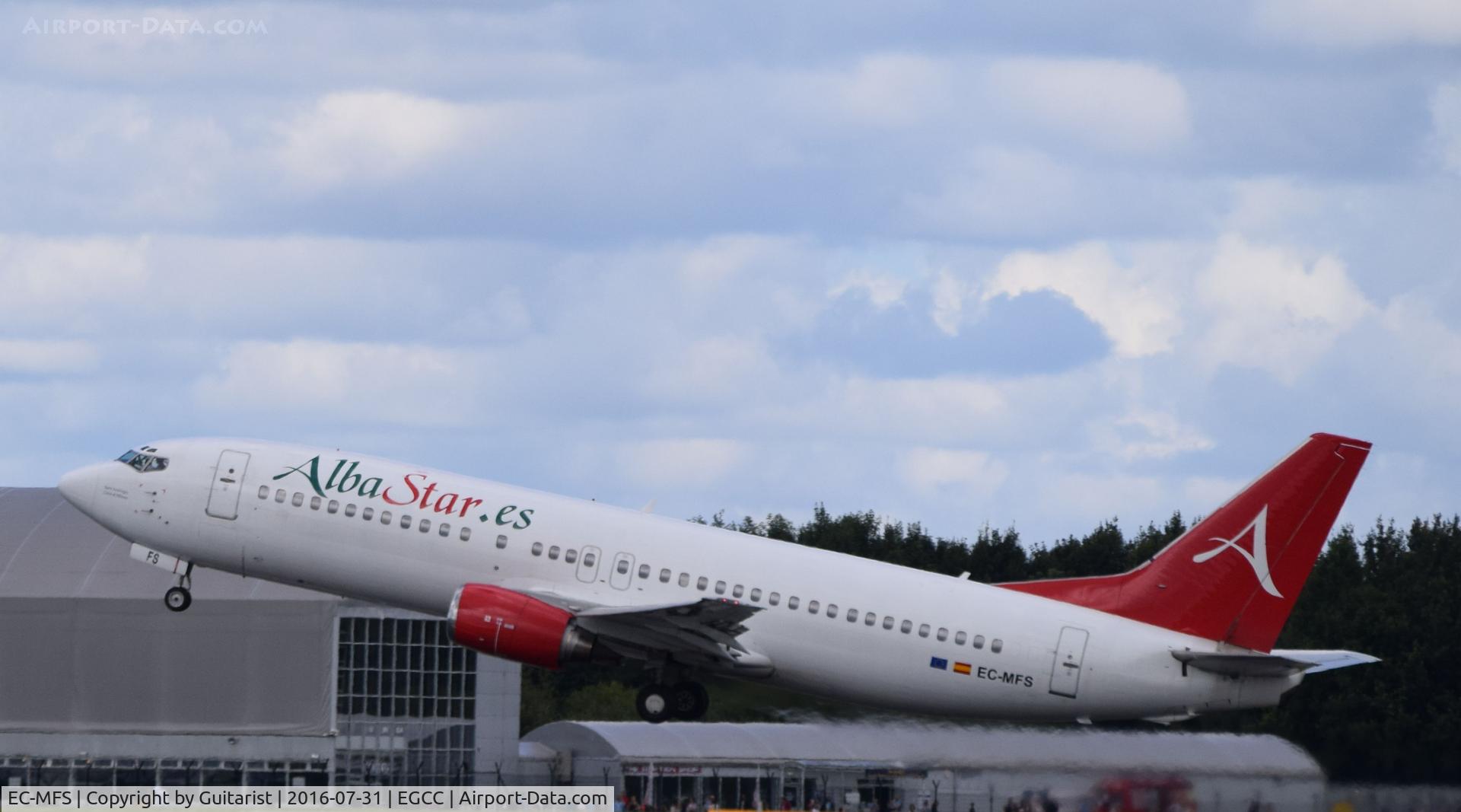 EC-MFS, 1992 Boeing 737-4Y0 C/N 25178, At Manchester