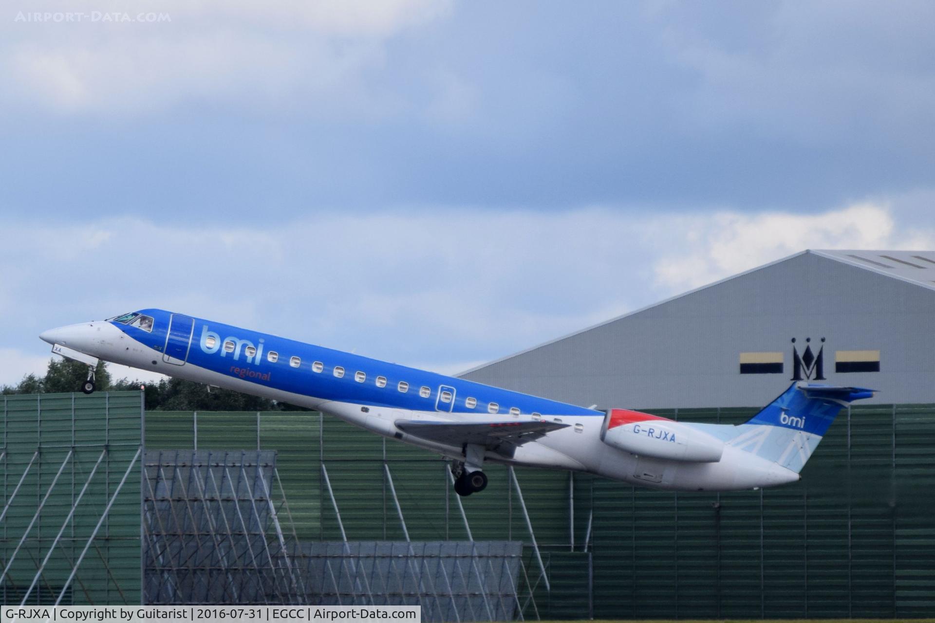 G-RJXA, 1999 Embraer EMB-145EP (ERJ-145EP) C/N 145136, At Manchester