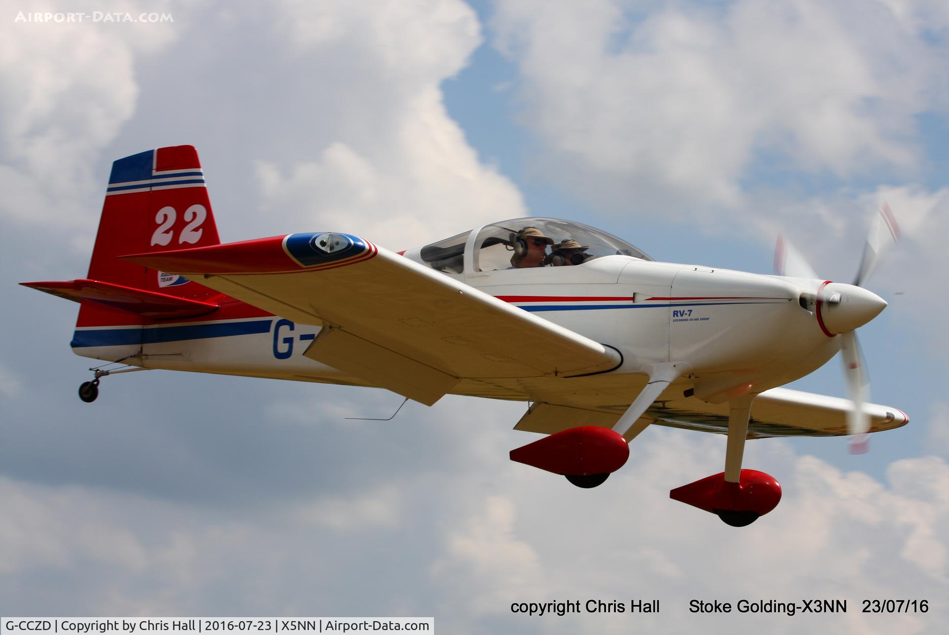 G-CCZD, 2004 Vans RV-7 C/N PFA 323-14087, Stoke Golding Stakeout 2016