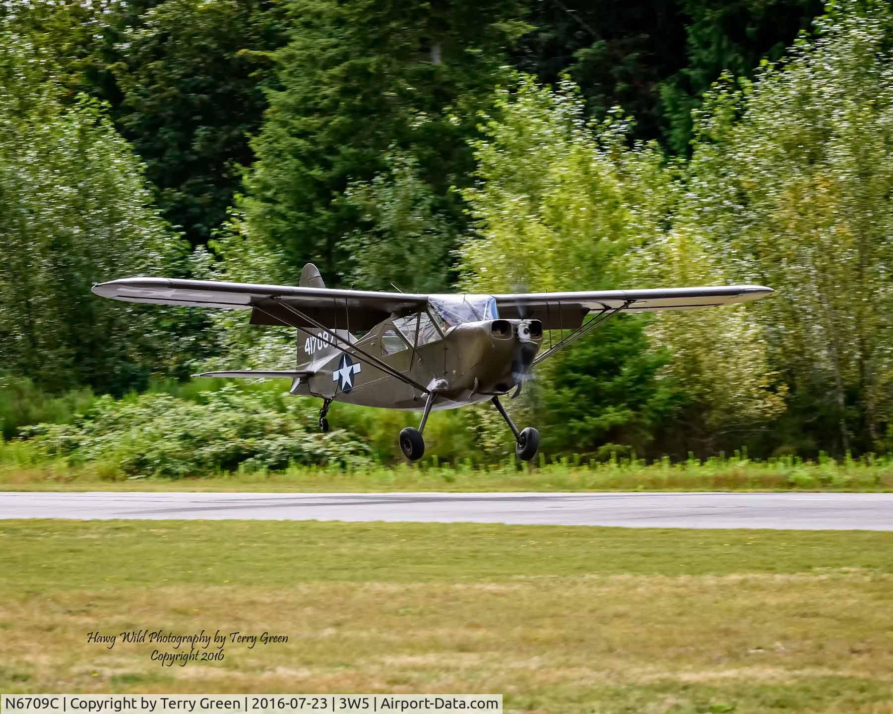 N6709C, 1944 Stinson L-5B Sentinel C/N 44-17087, 2016 North Cascades Vintage Aircraft Museum Fly-In