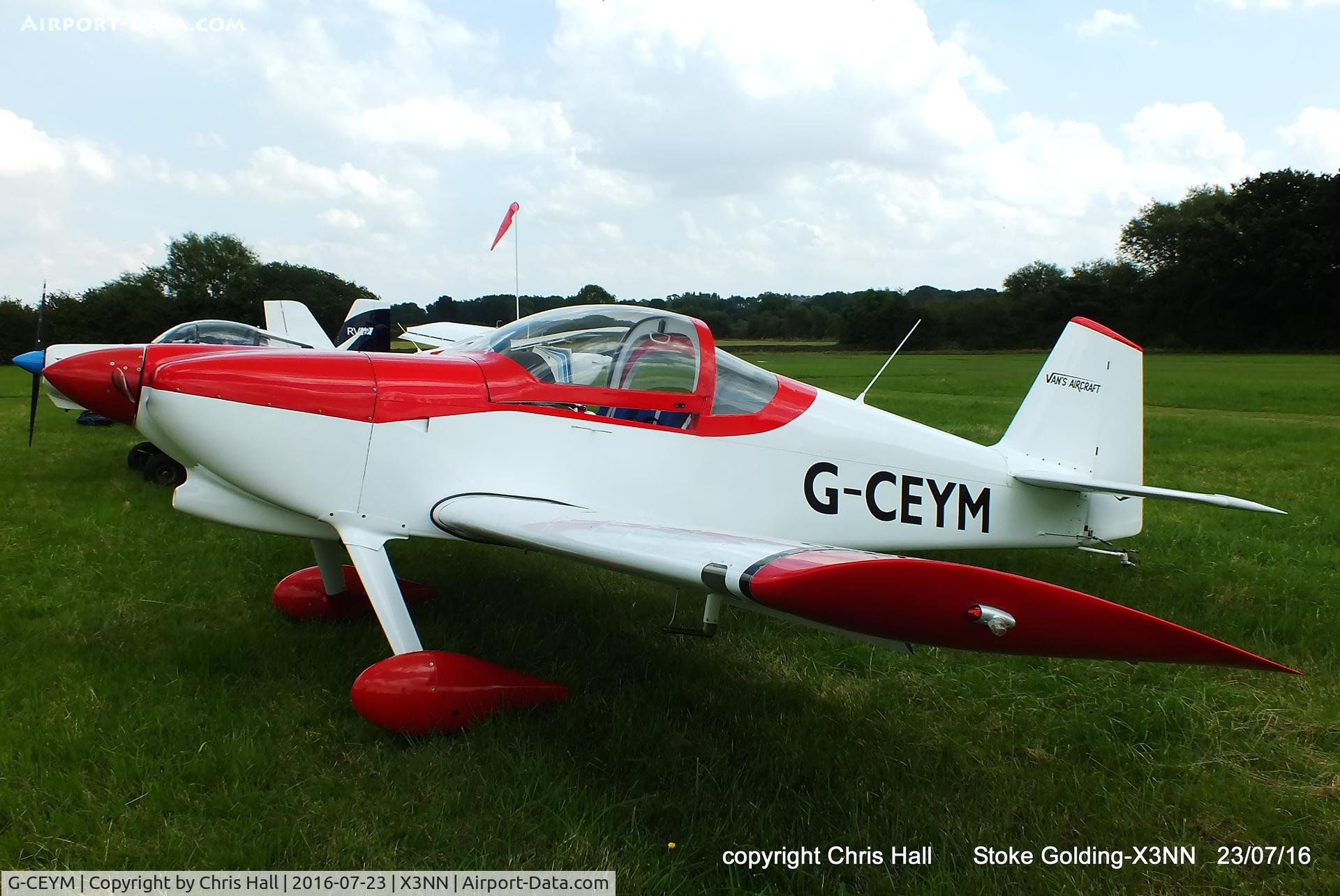 G-CEYM, 2007 Vans RV-6 C/N PFA 181A-14595, Stoke Golding Stakeout 2016