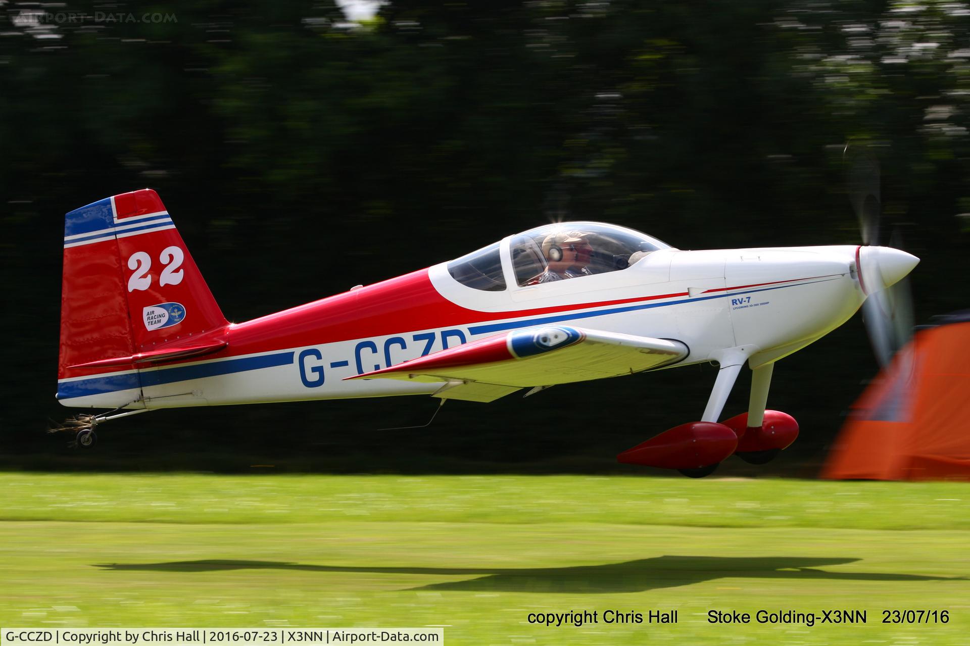 G-CCZD, 2004 Vans RV-7 C/N PFA 323-14087, Stoke Golding Stakeout 2016