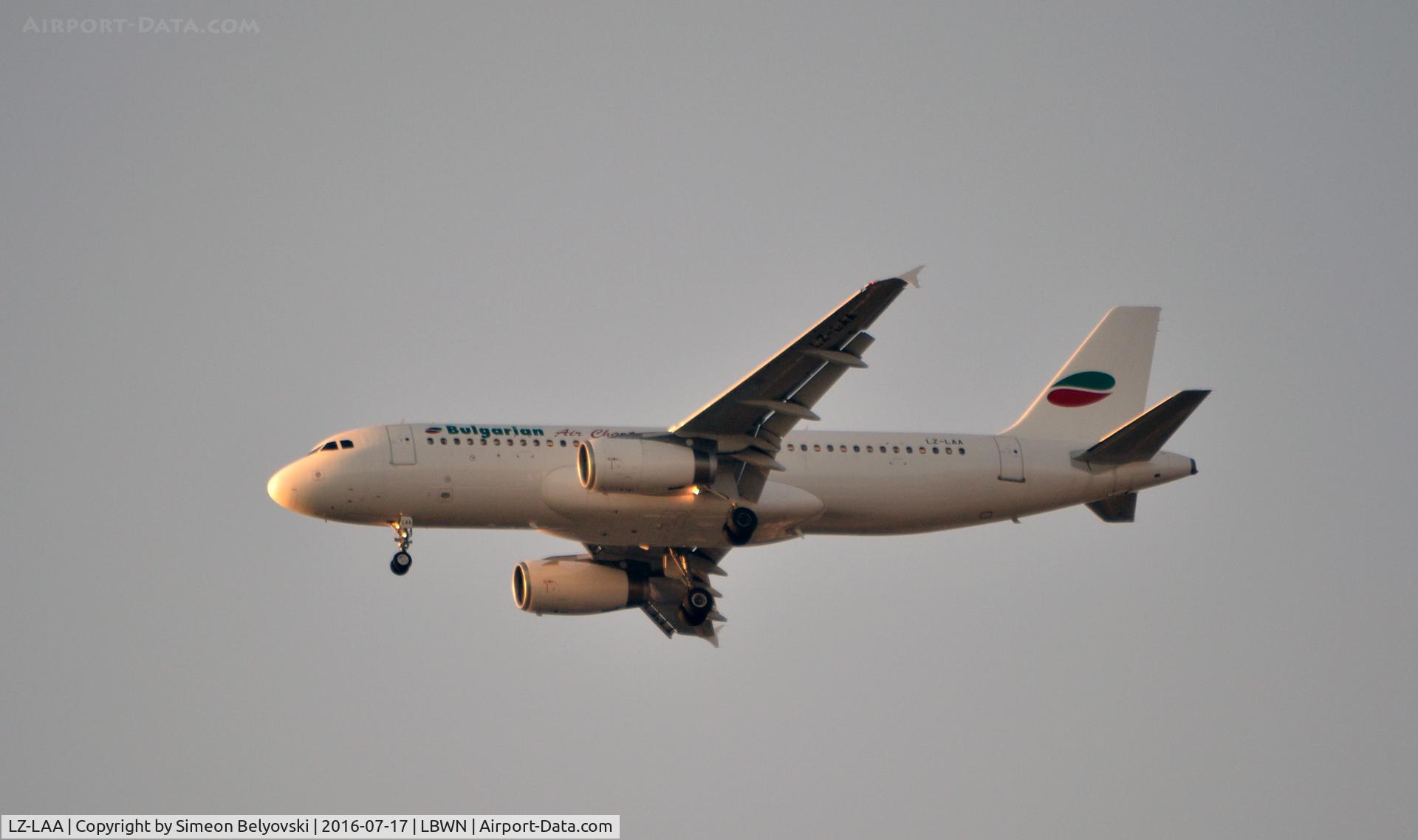 LZ-LAA, 1991 Airbus A320-231 C/N 256, Landing at Varna airport