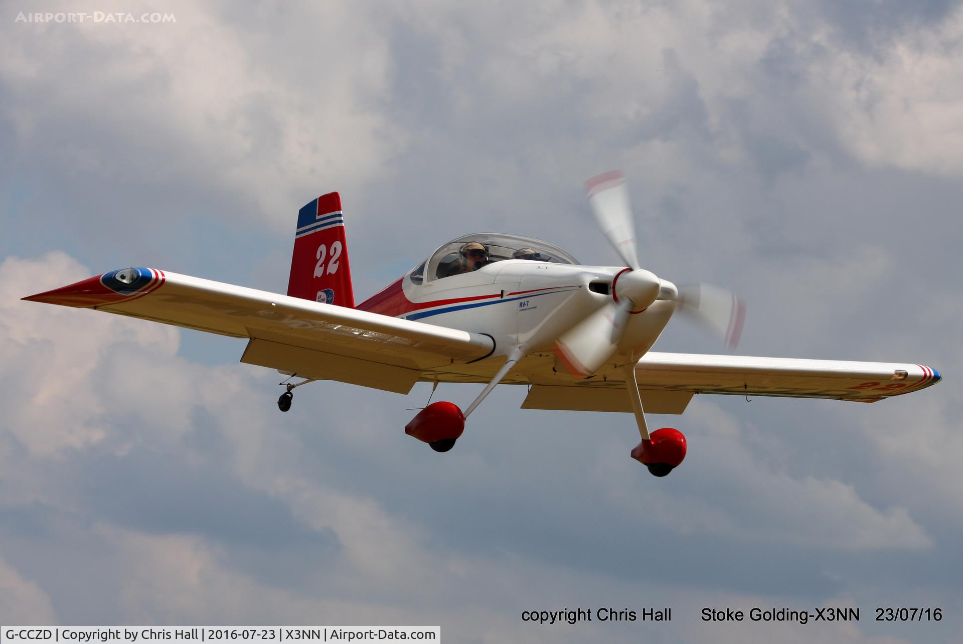 G-CCZD, 2004 Vans RV-7 C/N PFA 323-14087, Stoke Golding Stakeout 2016