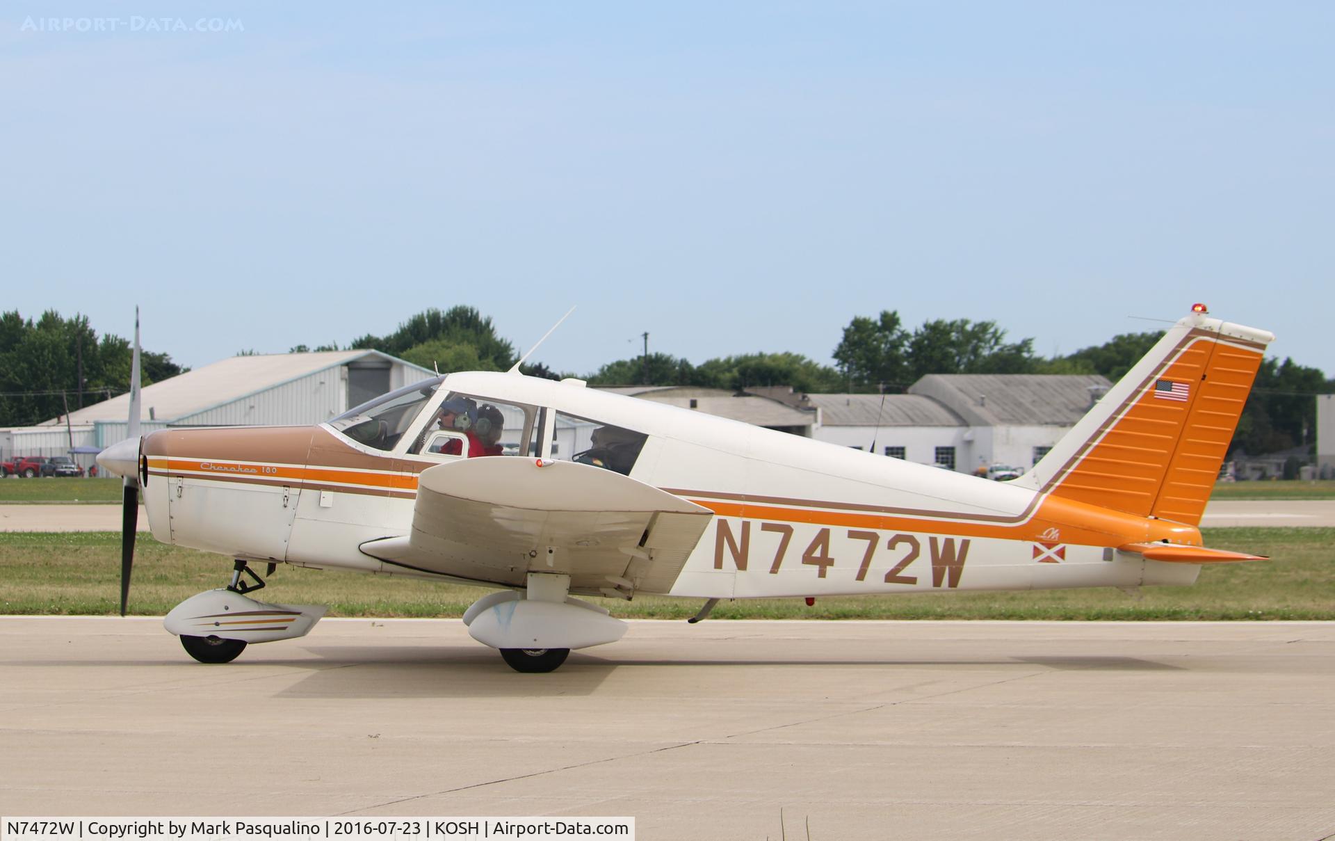N7472W, 1963 Piper PA-28-180 Cherokee C/N 28-1377, Piper PA-28-180