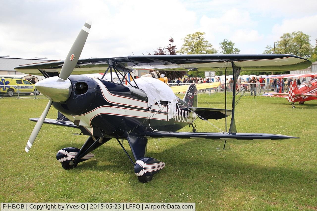 F-HBOB, 1983 Aviat Pitts S-2B Special C/N 5289, Aviat Pitts S-2B, Static display, La Ferté-Alais Airfield (LFFQ) Air Show 2015