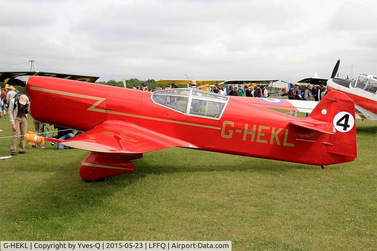 G-HEKL, 2008 Percival Mew Gull replica C/N PFA 013-14759, Percival Mew Gull replica, Displayed at La Ferté-Alais airfield (LFFQ) Airshow 2015