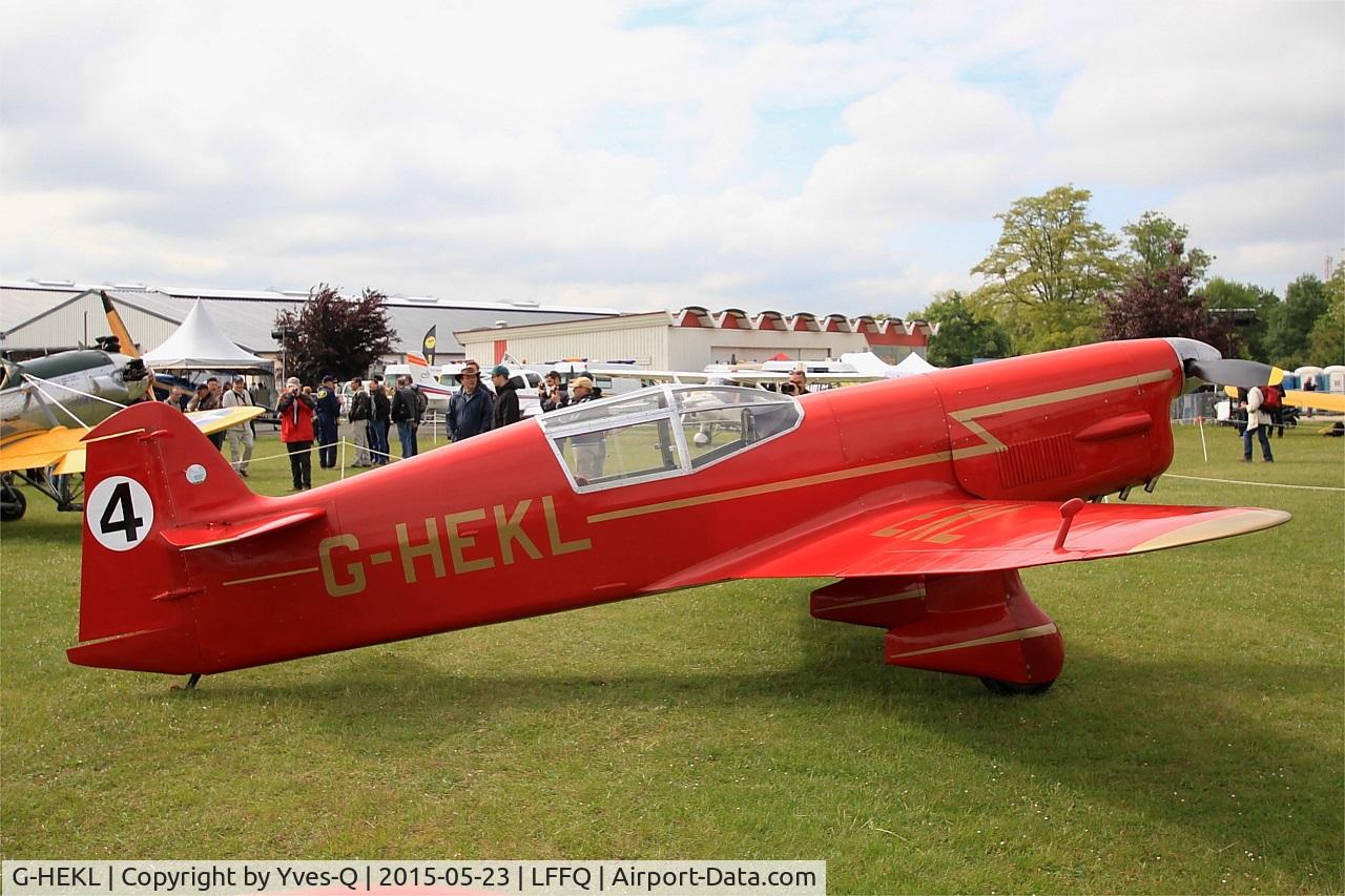 G-HEKL, 2008 Percival Mew Gull replica C/N PFA 013-14759, Percival Mew Gull replica, Displayed at La Ferté-Alais airfield (LFFQ) Airshow 2015