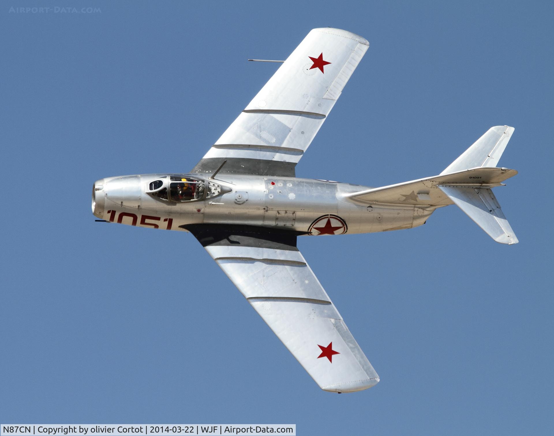 N87CN, Mikoyan-Gurevich MiG-15 C/N 910-51, LA county airshow