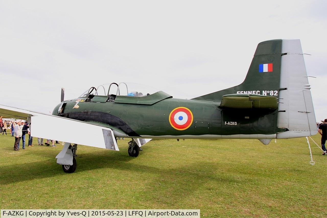 F-AZKG, 1951 North American T-28A Fennec C/N 174-111, North American T-28A Fennec, Static display, La Ferté-Alais airfield (LFFQ) Airshow 2015