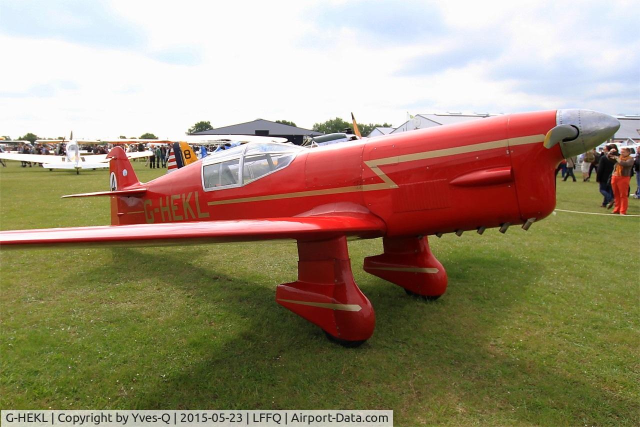 G-HEKL, 2008 Percival Mew Gull replica C/N PFA 013-14759, Percival Mew Gull replica, Displayed at La Ferté-Alais airfield (LFFQ) Airshow 2015