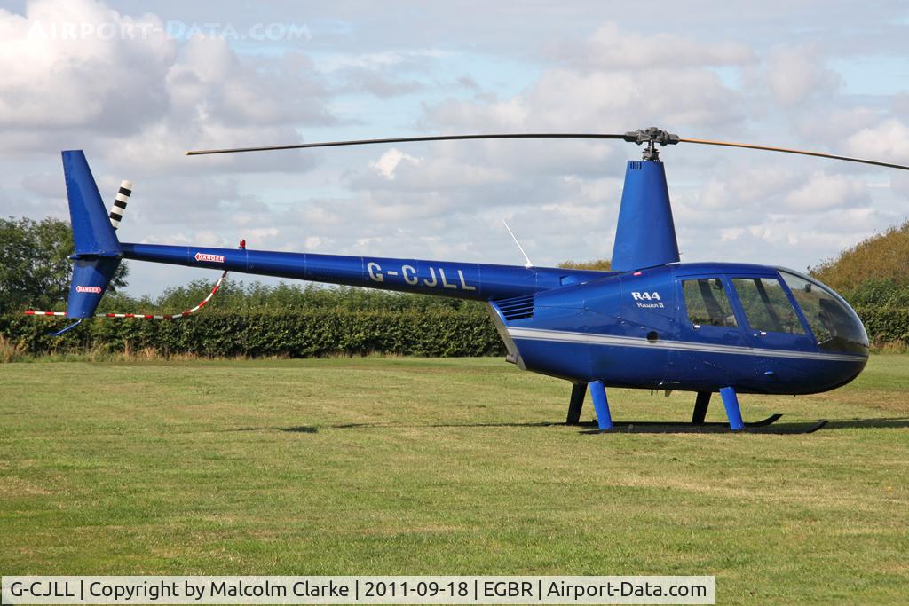 G-CJLL, 2007 Robinson R44 Raven II C/N 11588, R44 II at The Real Aeroplane Company's Helicopter Fly-In Breighton Airfield, September 18th 2011.