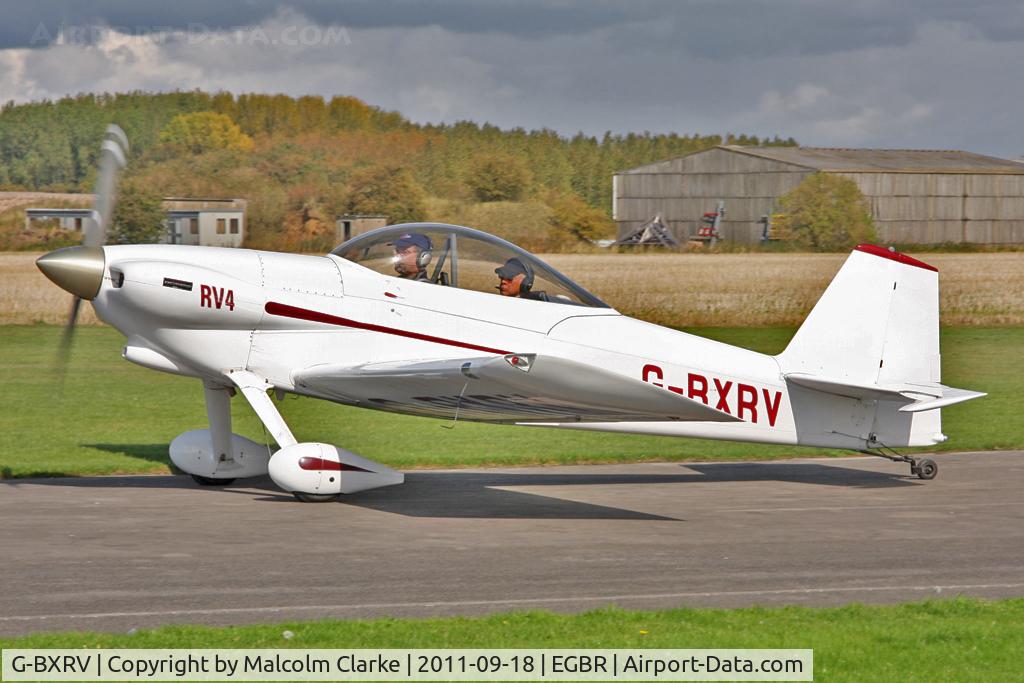 G-BXRV, 2002 Vans RV-4 C/N PFA 181-12482, Vans RV-4 at The Real Aeroplane Company's Helicopter Fly-In, Breighton Airfield, September 18th 2011.