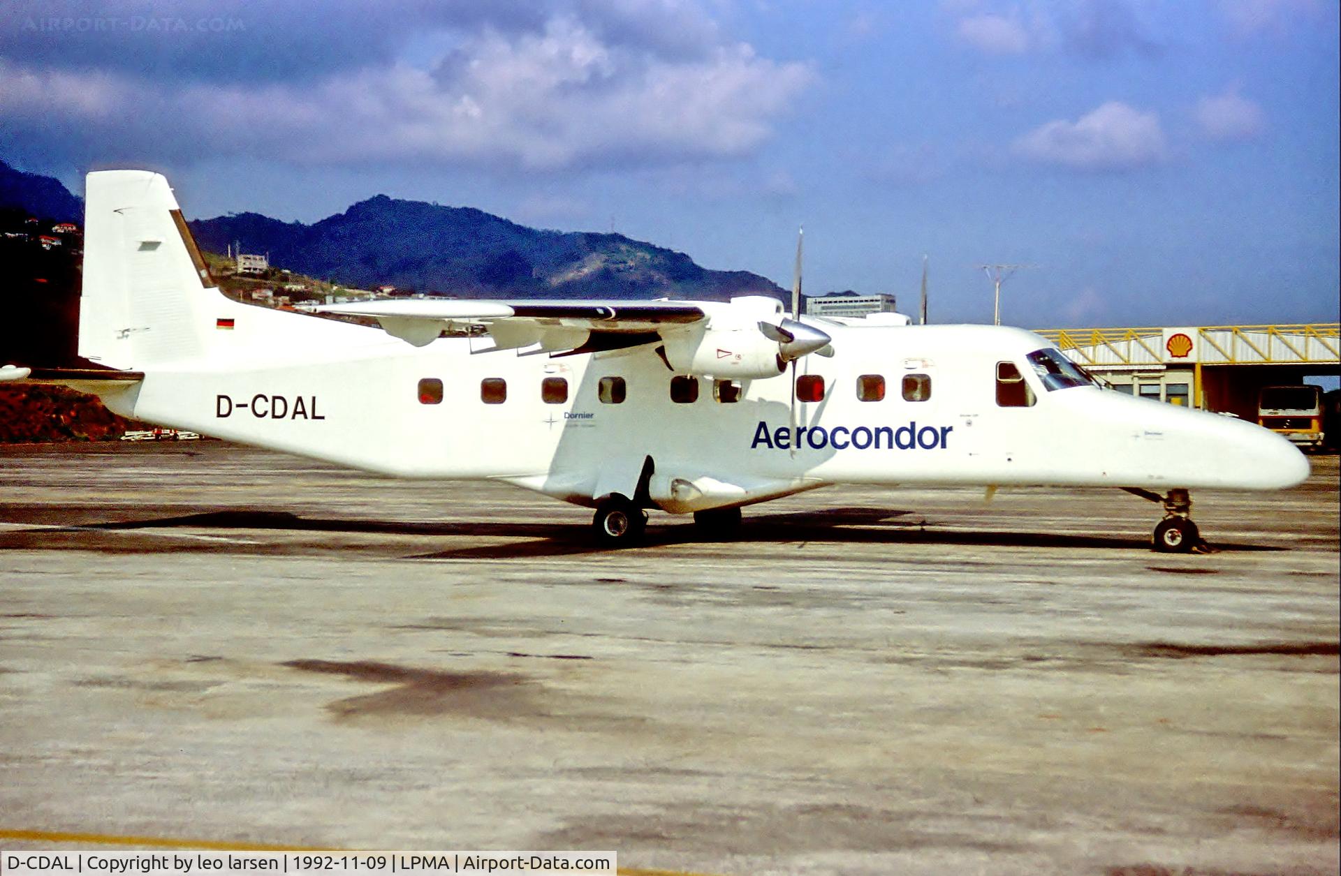 D-CDAL, 1986 Dornier 228-201 C/N 8094, Funchal  Madeira 9.11.92