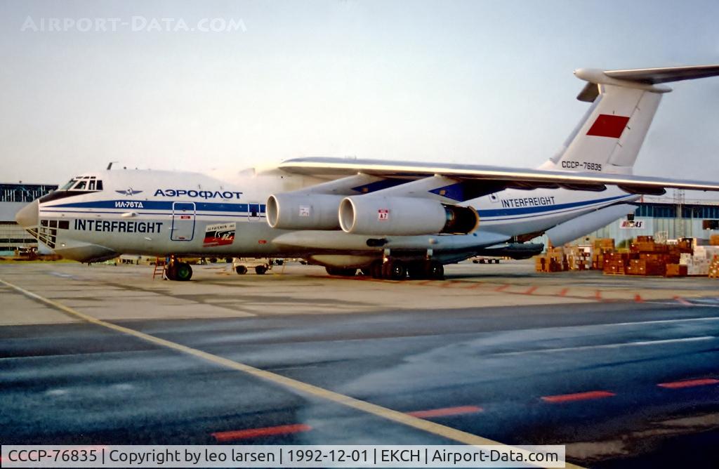 CCCP-76835, 1991 Ilyushin IL-76TD C/N 1013408244, Copenhagen 1.12.92
