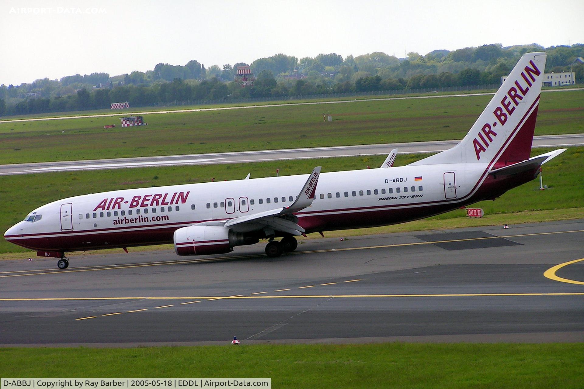 D-ABBJ, 2003 Boeing 737-86Q C/N 30286, Boeing 737-86Q [30286] (Air Berlin) Dusseldorf~D 18/05/2005
