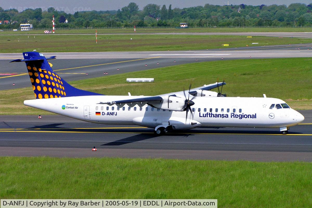 D-ANFJ, 2001 ATR 72-212A C/N 664, Aerospatiale ATR-72-212A [664] (Lufthansa Regional/Contact Air) Dusseldorf~D 19/05/2005