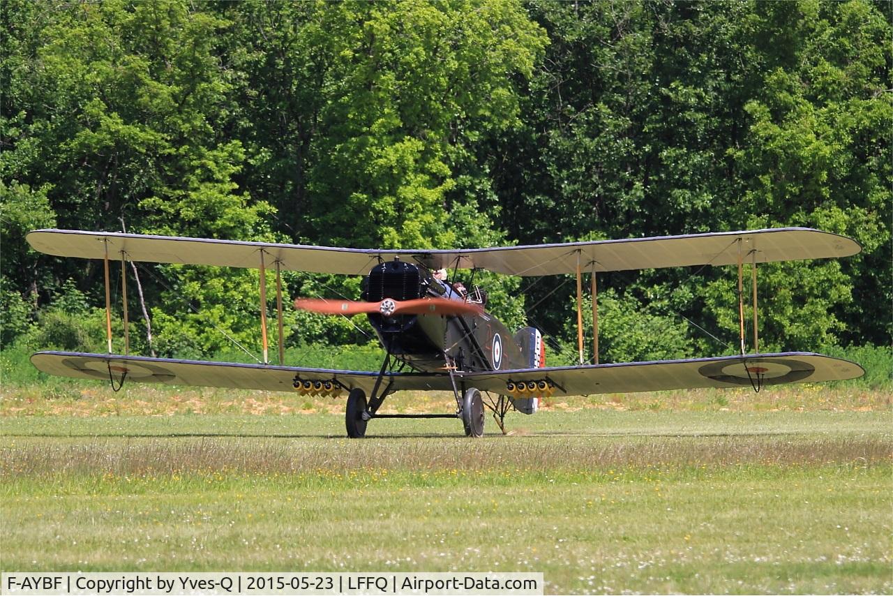 F-AYBF, Bristol F.2B Fighter C/N C794, Bristol F.2B Fighter, Taxiing to parking area, La Ferté-Alais airfield (LFFQ) Airshow 2015