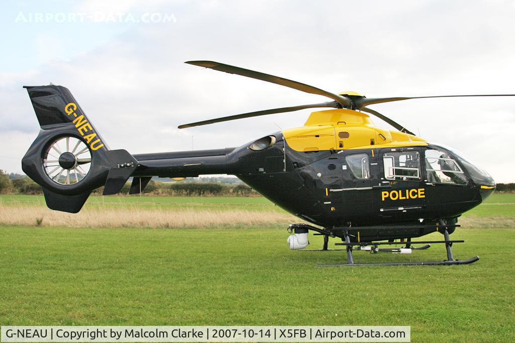 G-NEAU, 2004 Eurocopter EC-135T-2 C/N 0333, Eurocopter EC-135T-2 taking a break at Fishburn Airfield, October 14th 2007.