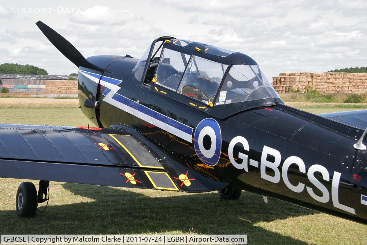 G-BCSL, 1951 De Havilland DHC-1 Chipmunk 22 C/N C1/0524, De Havilland DHC-1 Chipmunk at The Real Aeroplane Company's Wings & Wheels Weekend, Breighton Airfield, July 2011.