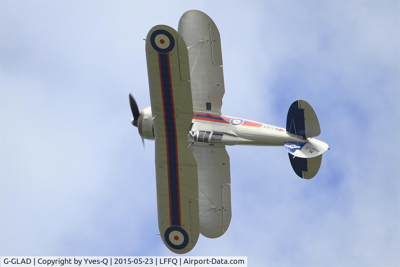 G-GLAD, 1939 Gloster Gladiator Mk2 C/N G5/75751, Gloster Gladiator II, On display, La Ferté-Alais (LFFQ) Air show 2015
