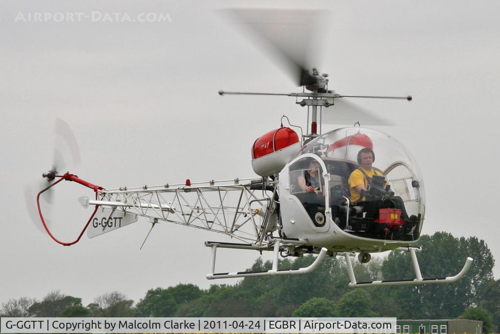 G-GGTT, 1970 Agusta AB-47G-4A C/N 2538, Agusta 47G-4A at The Real Aeroplane Company's Easter Fly-In Breighton Airfield, April 24th 2011.