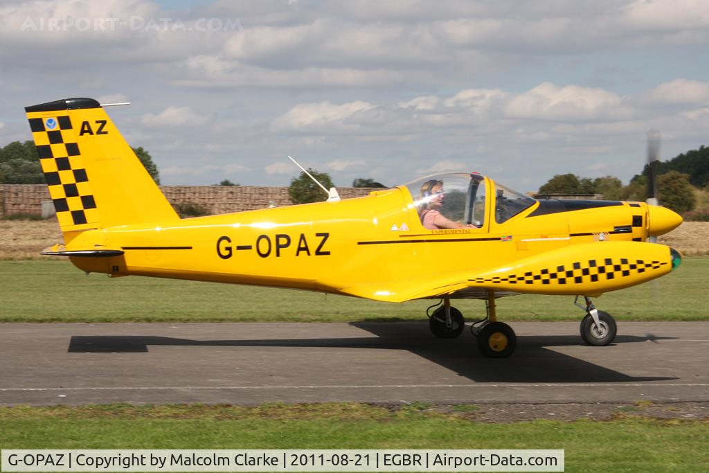 G-OPAZ, 2001 Pazmany PL-2 C/N PFA 069-10673, Pazmany PL-2 at The Real Aeroplane Company's Summer Madness Fly-In, Breighton Airfield, August 21st 2011.