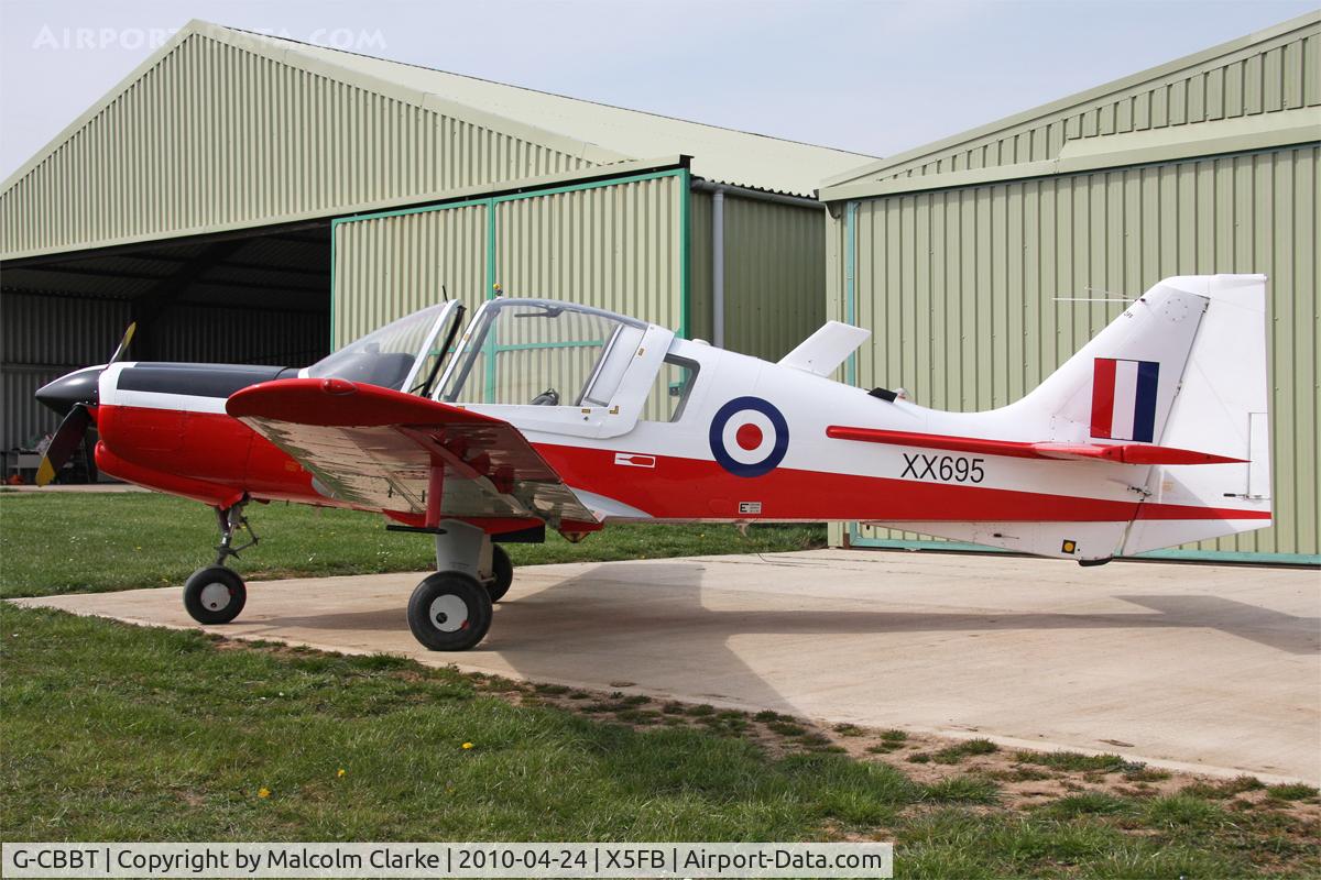 G-CBBT, 1975 Scottish Aviation Bulldog T.1 C/N BH120/344, Scottish Aviation Bulldog T.1 at Fishburn Airfield, April 24th 2010.
