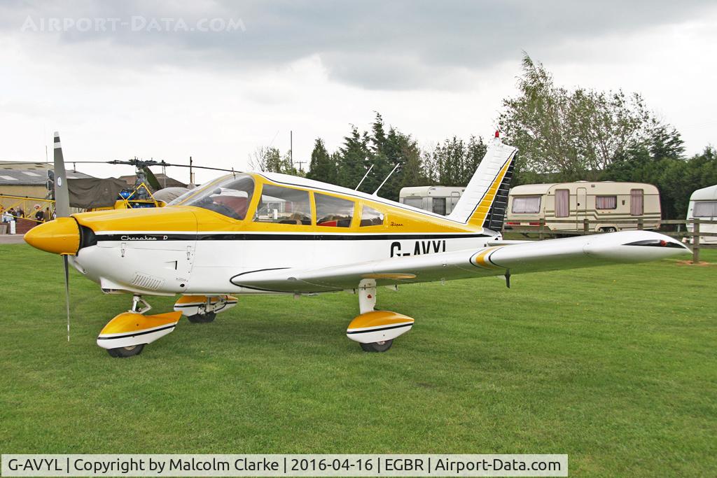 G-AVYL, 1968 Piper PA-28-180 Cherokee D C/N 28-4622, Piper PA-28-180 Cherokee at Breighton Airfield in April 2011.