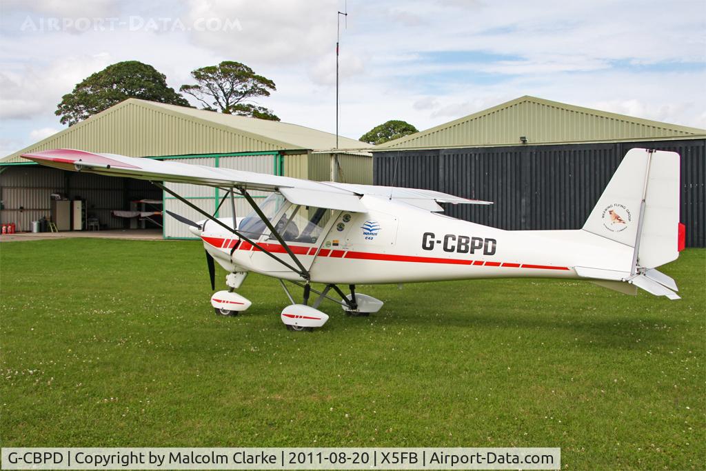 G-CBPD, 2003 Comco Ikarus C42 FB UK C/N PFA 322-13863, Comco Ikarus C42 FB UK, Fishburn Airfield, August 2011.