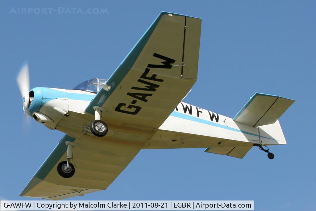 G-AWFW, 1957 SAN Jodel D-117 C/N 599, D-117 at The Real Aeroplane Company's Summer Fly-In, Breighton Airfield, August 21st 2011.