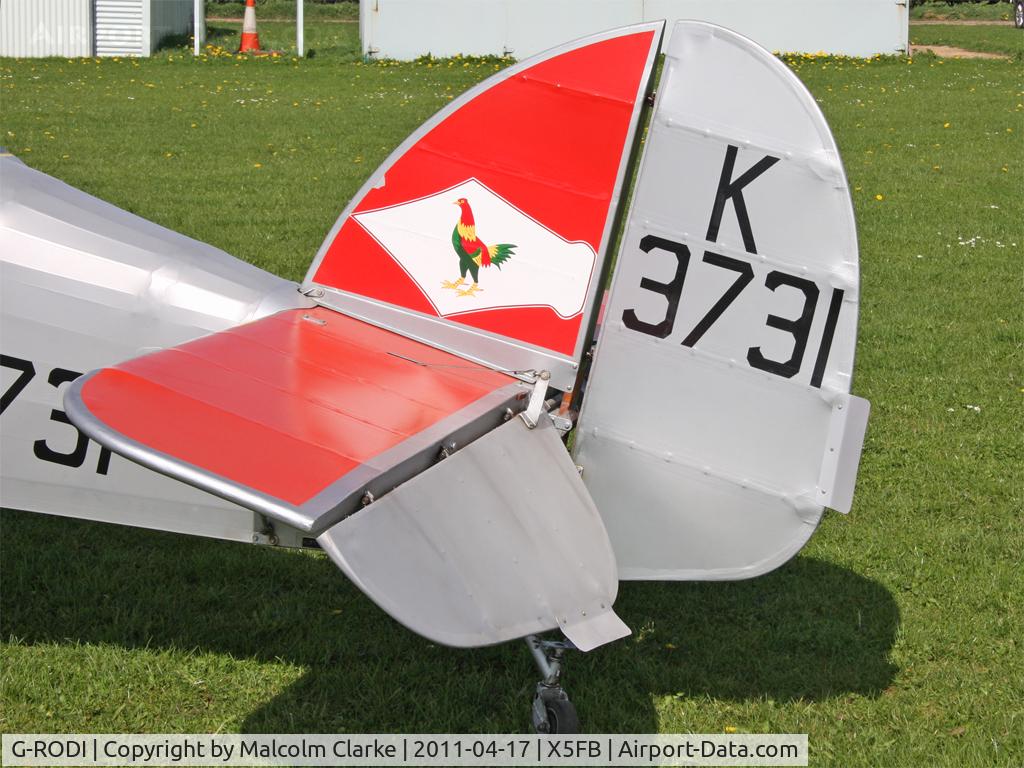 G-RODI, 1986 Isaacs Fury II C/N PFA 011-10130, Isaacs Fury II at Fishburn Airfield, April 17th 2011.