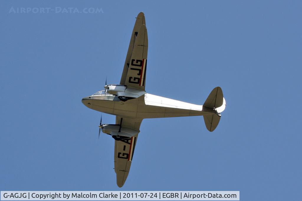 G-AGJG, 1941 De Havilland DH-89A Dominie/Dragon Rapide C/N 6517, De Havilland DH-89A Rapide at The Real Aeroplane Company's Wings and Wheels Weekend, Breighton Airfield, July 24th 2011.