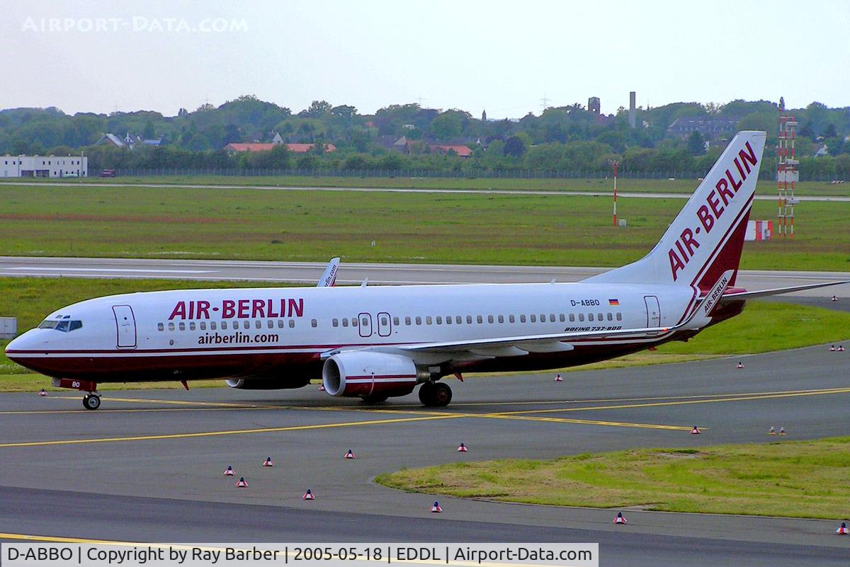 D-ABBO, 2005 Boeing 737-86J C/N 30827, Boeing 737-86J [30827] (Air Berlin) Dusseldorf~D 18/05/2005