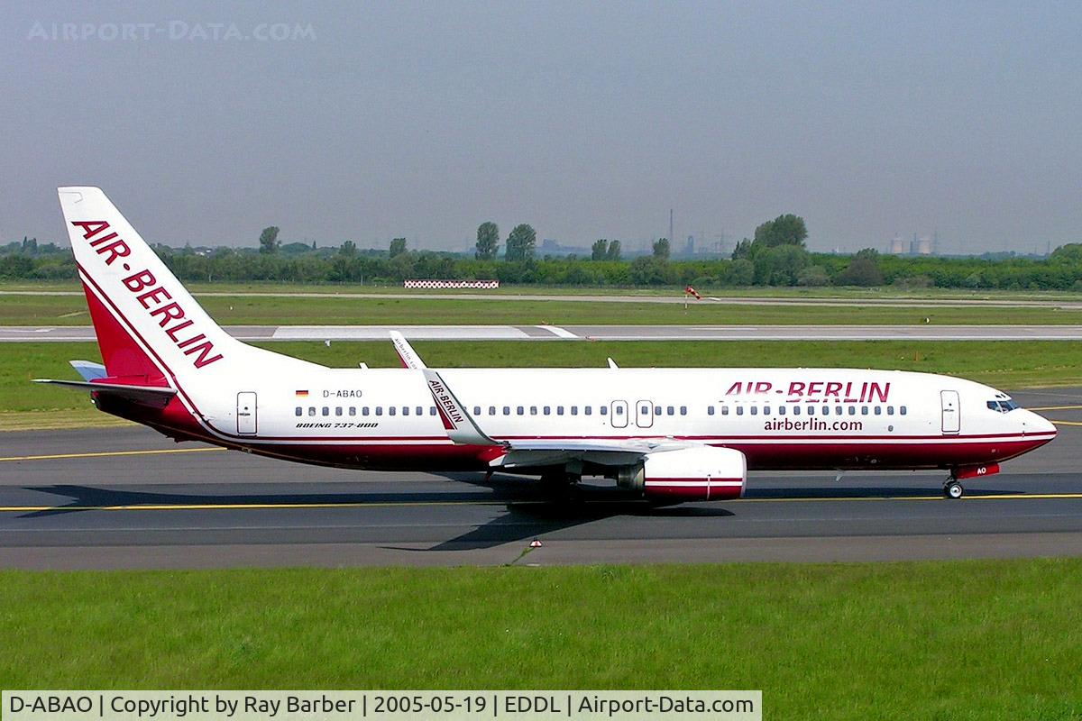 D-ABAO, 1998 Boeing 737-86J C/N 28069, Boeing 737-86J [28069] (Air Berlin) Dusseldorf~D 19/05/2005