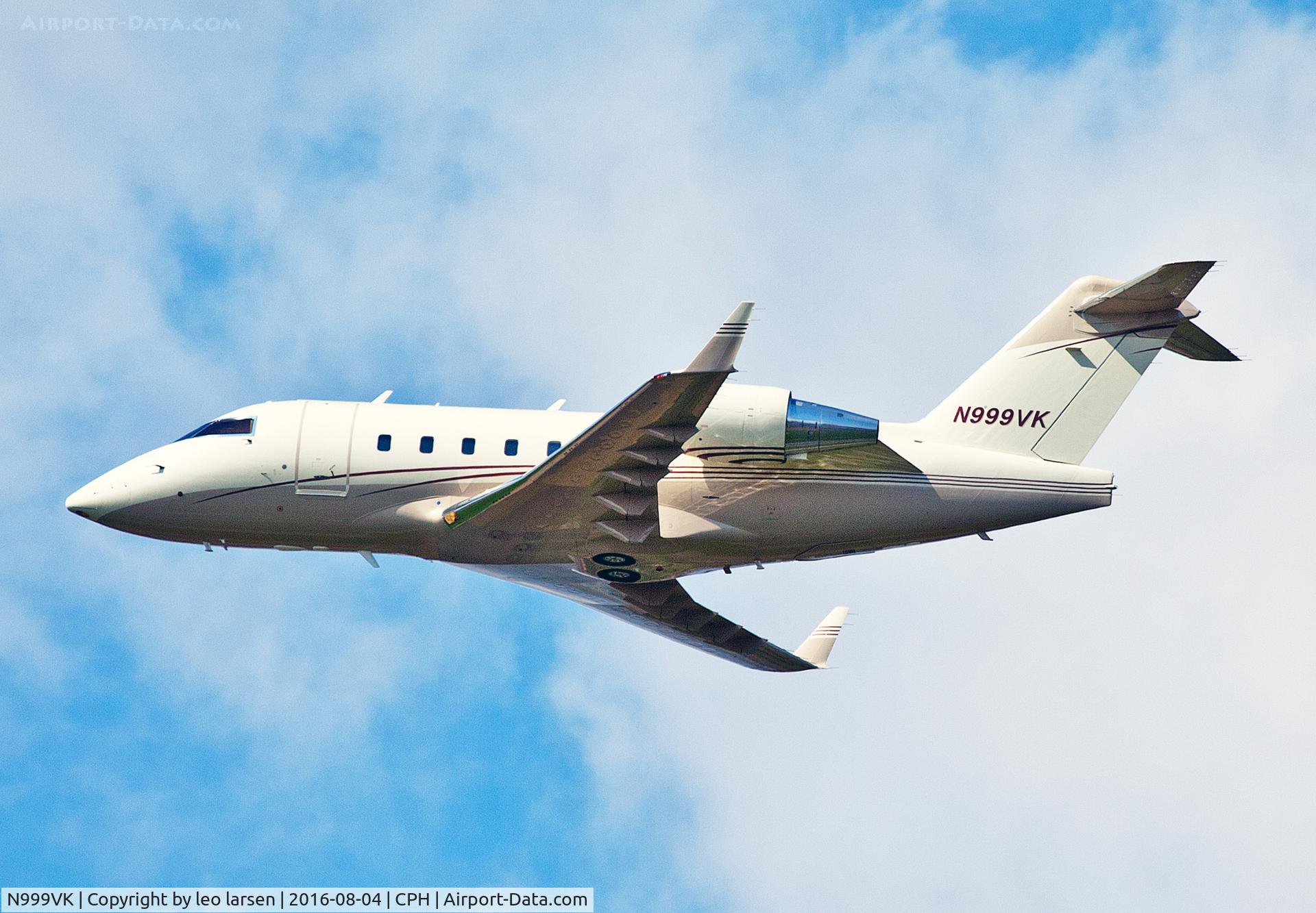 N999VK, 2001 Bombardier Challenger 604 (CL-600-2B16) C/N 5499, Copenhagen 4.8.16
