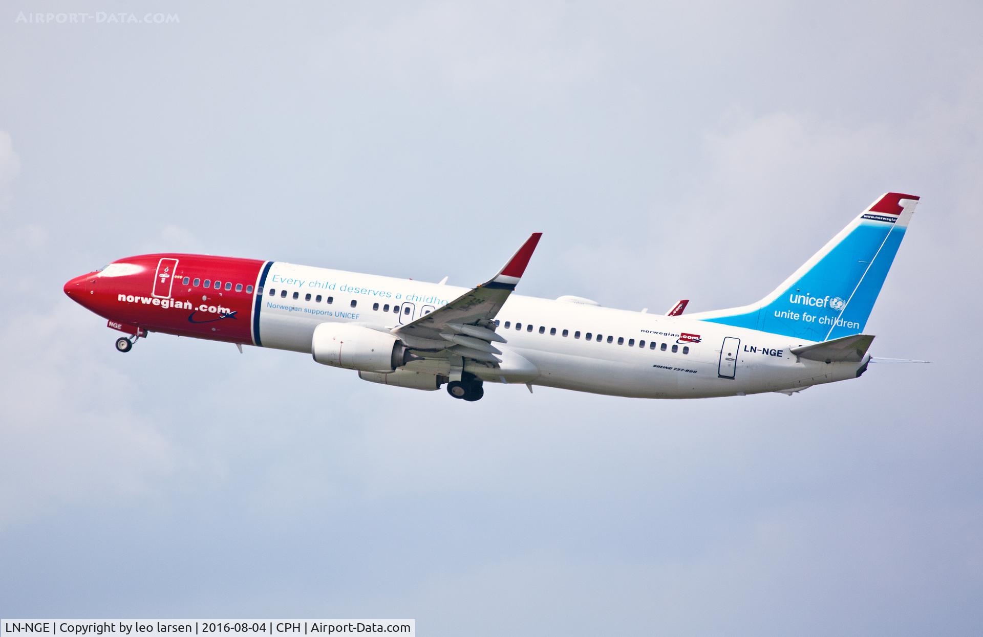 LN-NGE, 2012 Boeing 737-8JP C/N 39050, Copenhagen 4.8.16