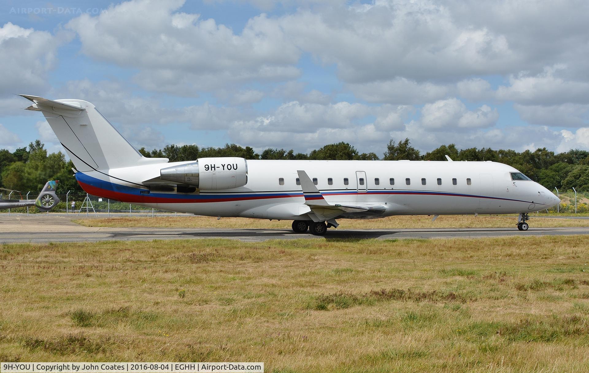 9H-YOU, 2008 Bombardier Challenger 850 (CL-600-2B19) C/N 8085, Air X visitor leaving European Avn