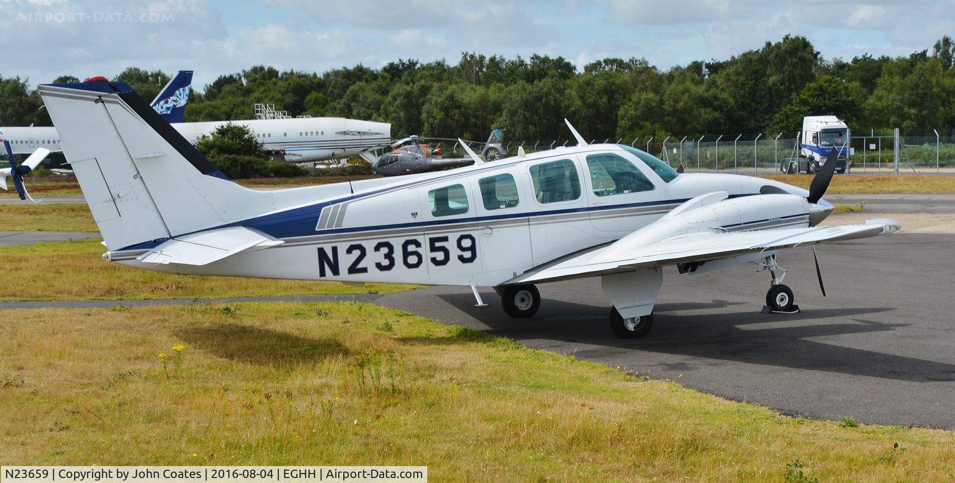 N23659, 1977 Beech 58 Baron C/N TH-893, At Bliss Avn