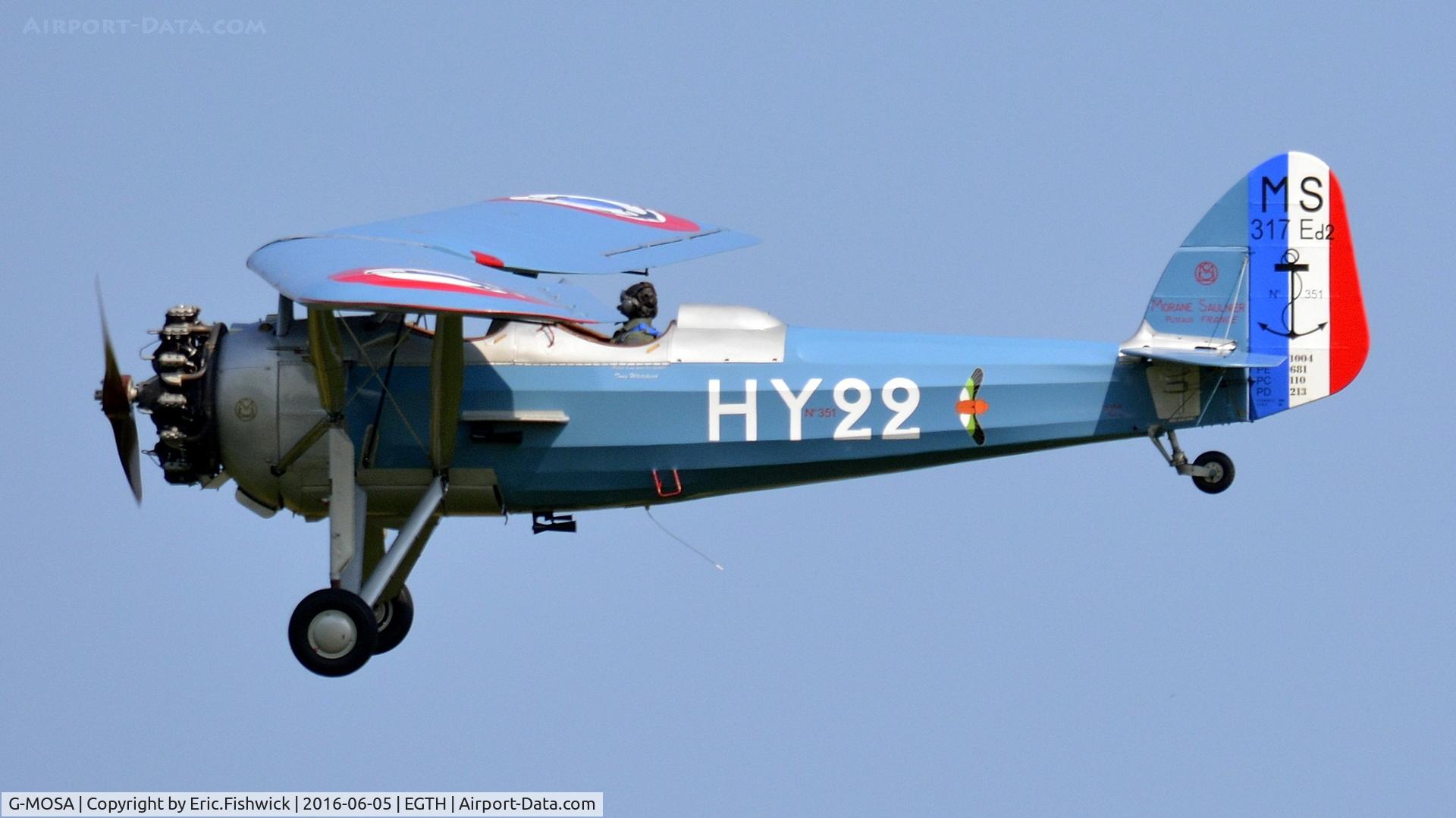 G-MOSA, 1952 Morane-Saulnier MS.317 C/N 351, 41. HY22 (ex-French Navy) in display mode at Shuttleworth Collection's 'Fly Navy,' June 2016