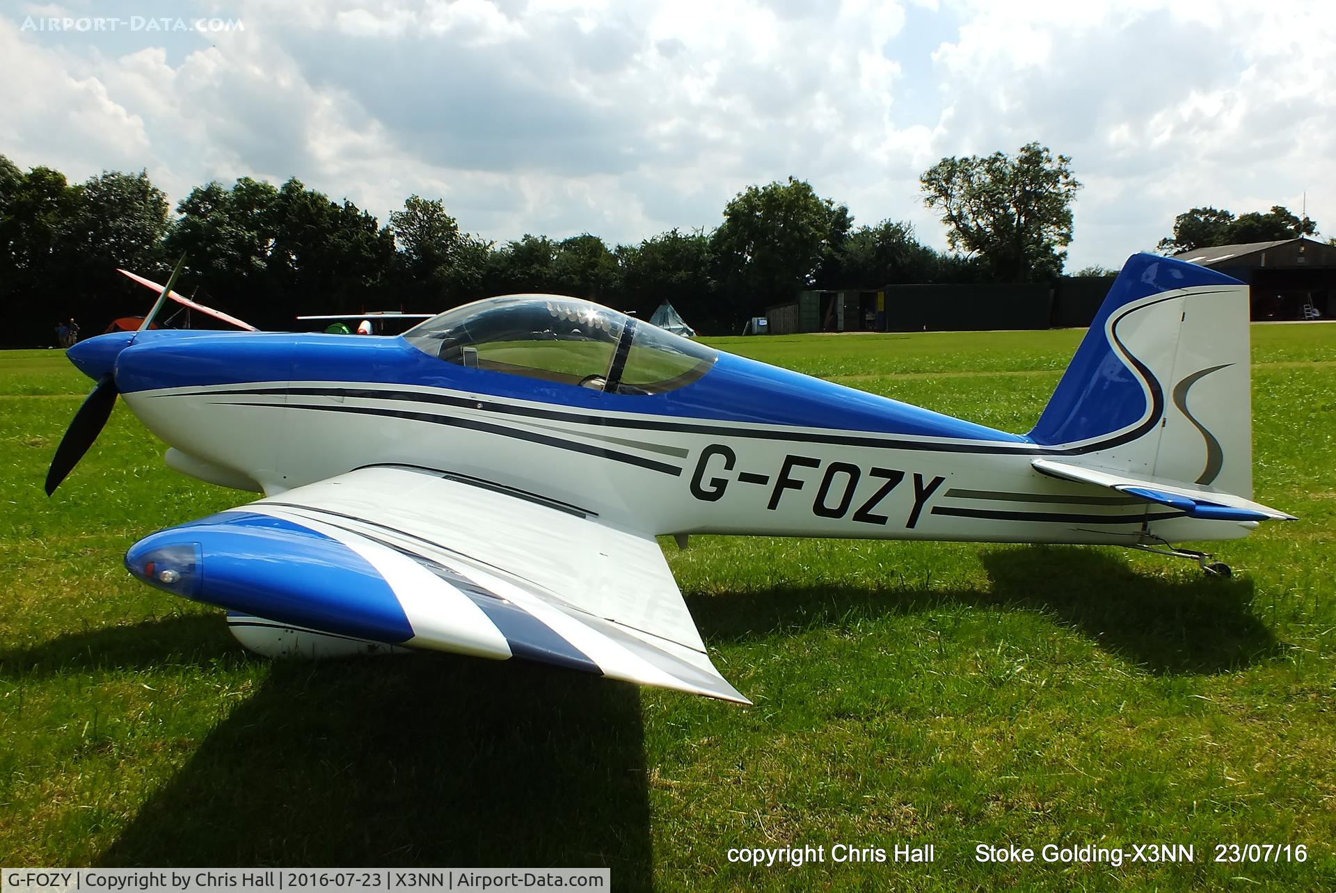 G-FOZY, 2012 Vans RV-7 C/N PFA 323-14150, Stoke Golding Stakeout 2016