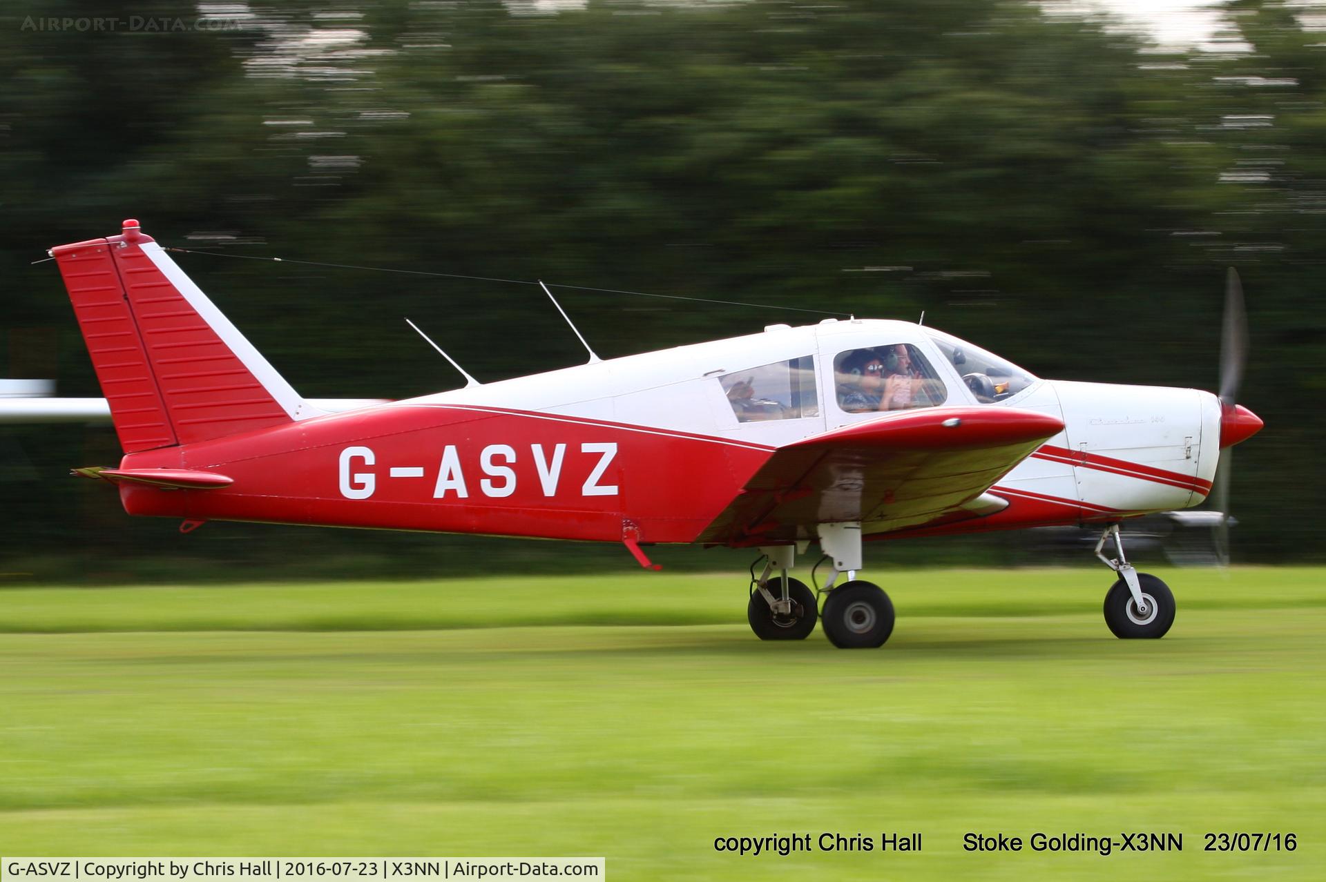 G-ASVZ, 1964 Piper PA-28-140 Cherokee C/N 28-20357, Stoke Golding Stakeout 2016