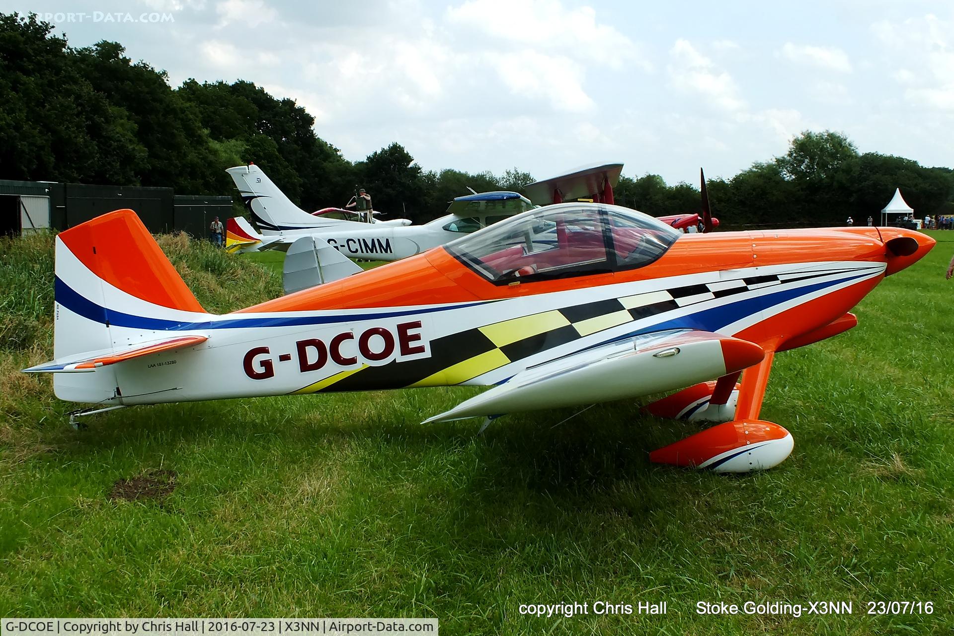 G-DCOE, 2014 Vans RV-6 C/N PFA 181-13280, Stoke Golding Stakeout 2016
