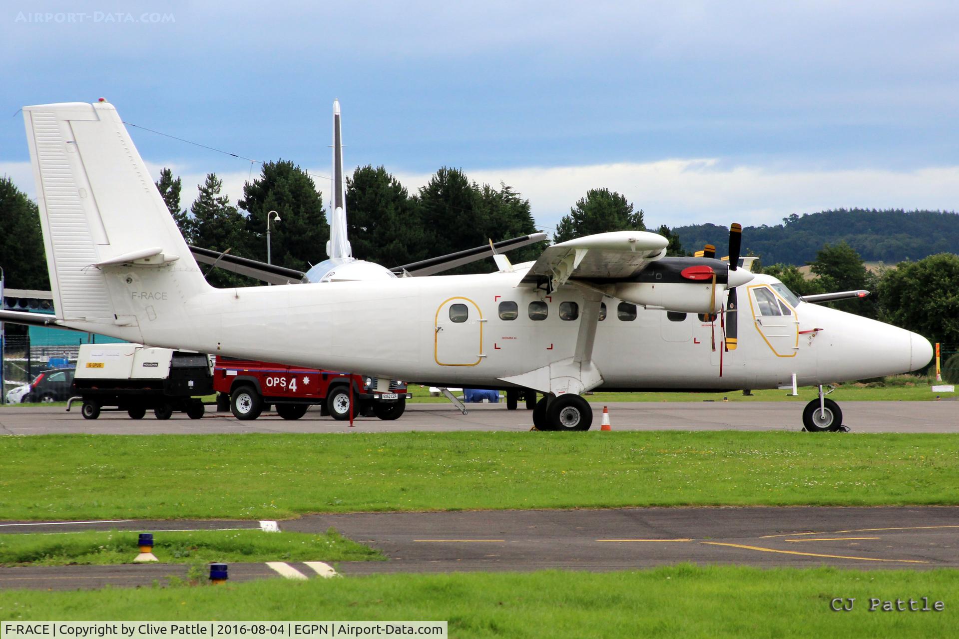 F-RACE, De Havilland Canada DHC-6-300 Twin Otter C/N 300, Rare visitor to Dundee Riverside airport EGPN - French Air Force in low vis marks