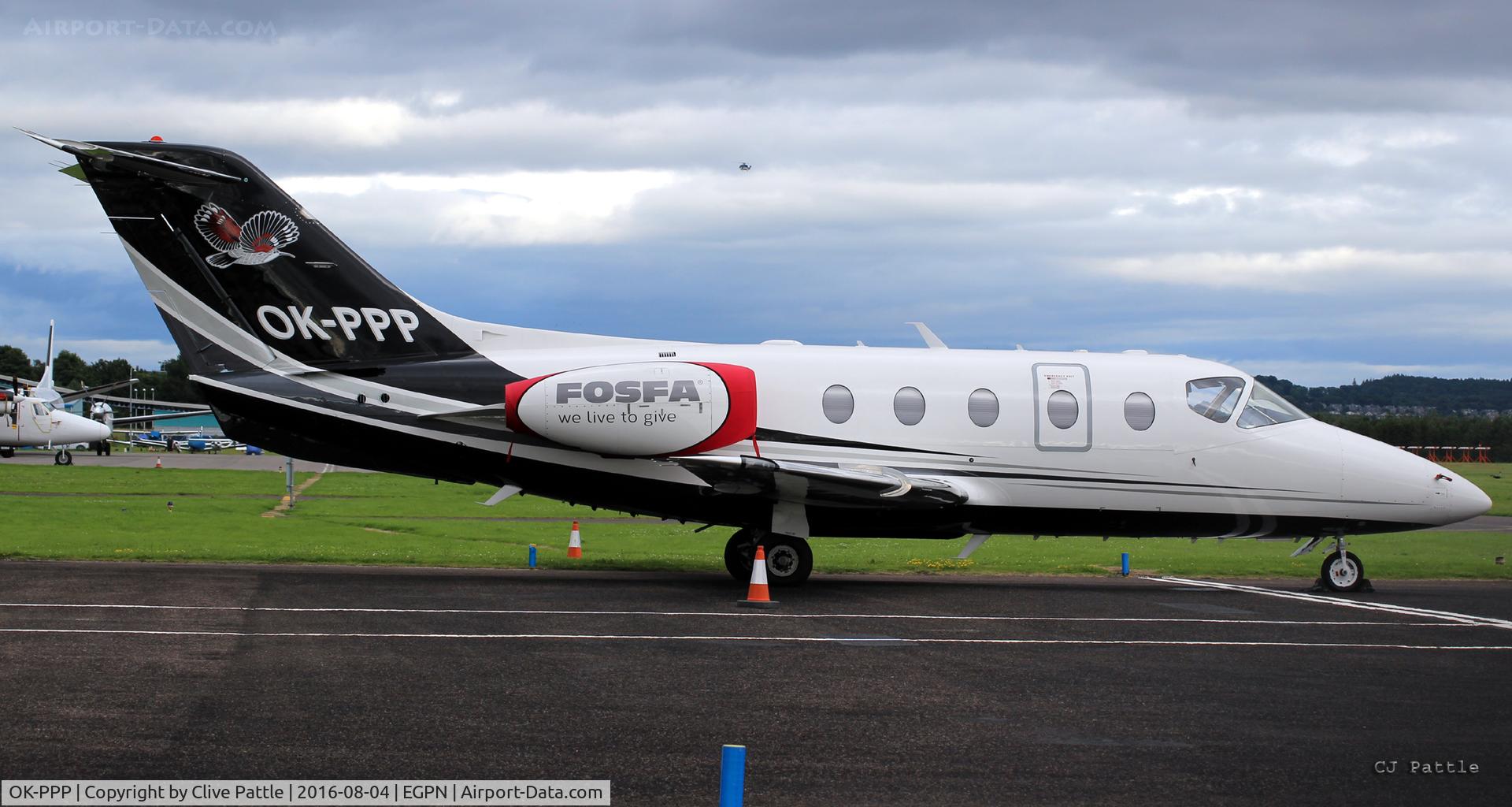 OK-PPP, 2004 Raytheon Hawker 400XP C/N RK-385, Overnight stopper at Dundee Riverside EGPN