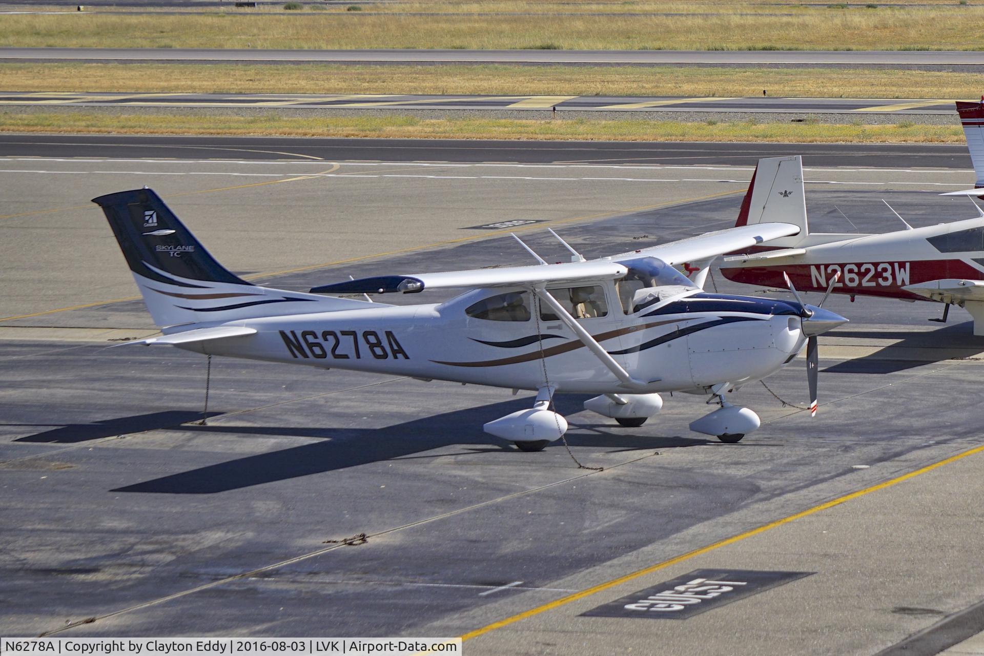 N6278A, 2008 Cessna T182T Turbo Skylane C/N T18208864, N6278A parked at Livermore Airport in California. 2016.