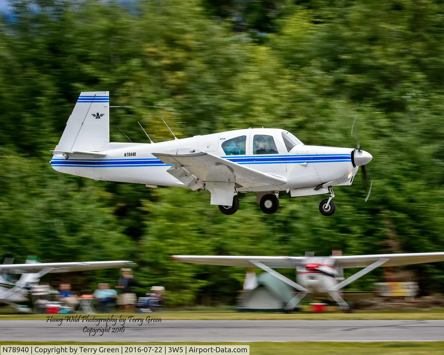 N78940, 1961 Mooney M20C Ranger C/N 1974, 2016 North Cascades Vintage Aircraft Museum Fly-In Mears Field 3W5 Concrete Washington