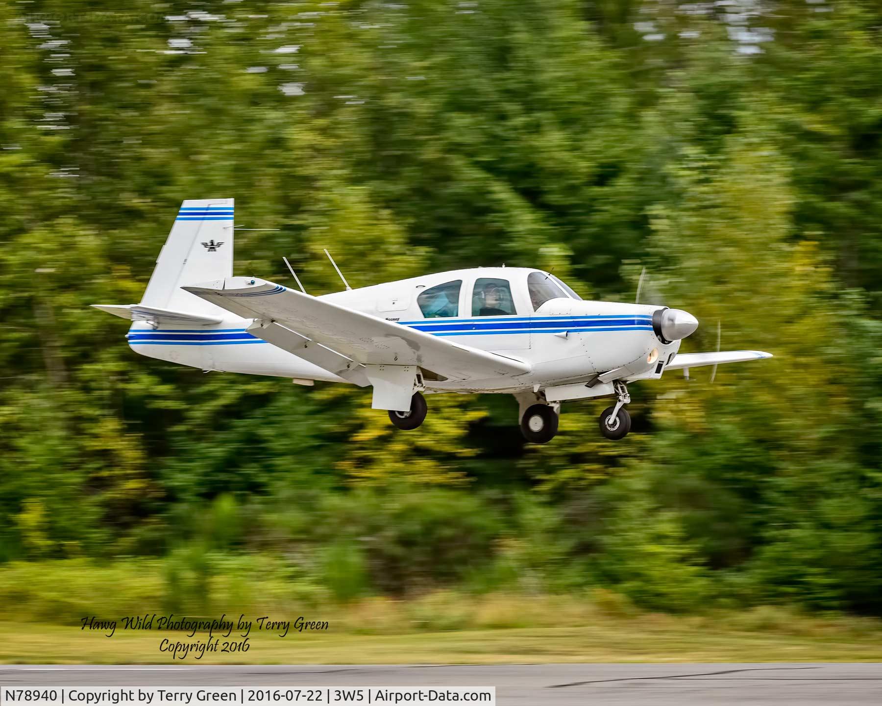 N78940, 1961 Mooney M20C Ranger C/N 1974, 2016 North Cascades Vintage Aircraft Museum Fly-In Mears Field 3W5 Concrete Washington