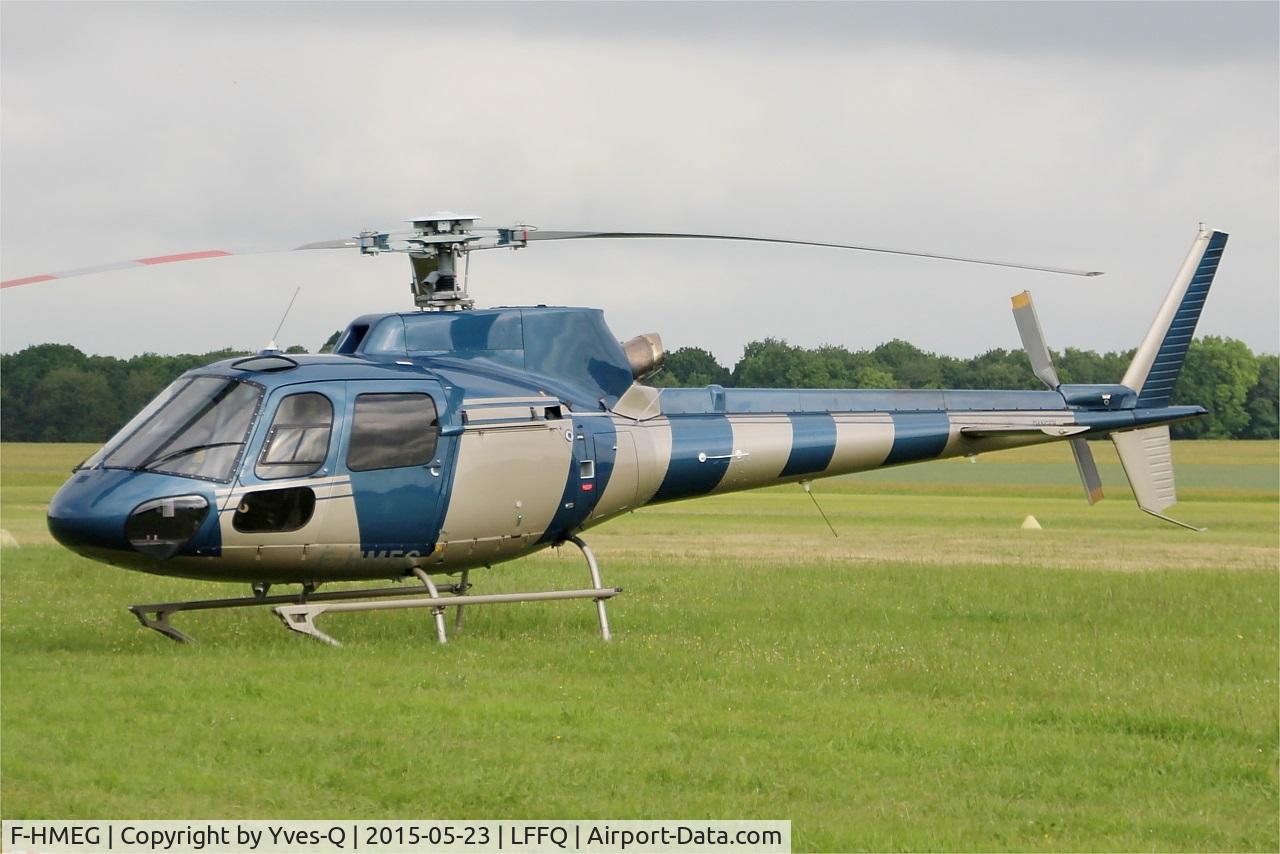 F-HMEG, Aerospatiale AS-350B-2 Ecureuil C/N 7414, Aerospatiale AS-350B-2 Ecureuil, Parking area, La Ferté-Alais airfield (LFFQ) Airshow 2015